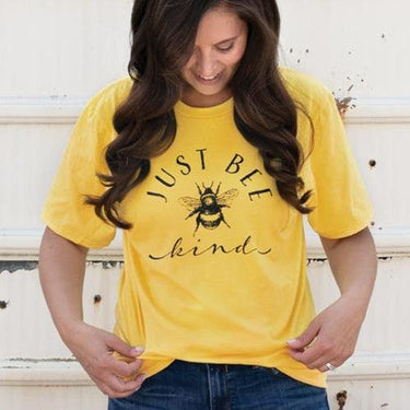 Just Bee Kind T-Shirt Lemon Zest Small - The Fox Decor